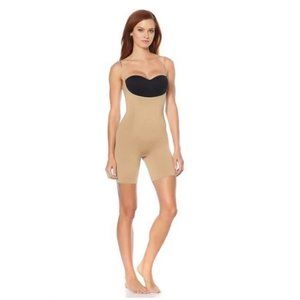 Nearly Nude High-Waist Torso and Thigh Shaper